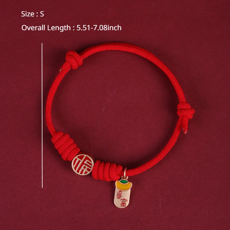 🧧 Chinese Style Lucky Pet Collar – Adjustable Braided Red Rope