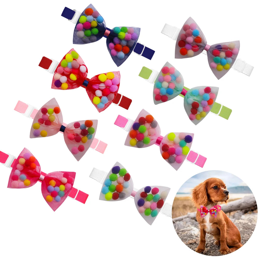 🎀 Cute Dog Bow Tie Collar Set – Dress Up Your Pet