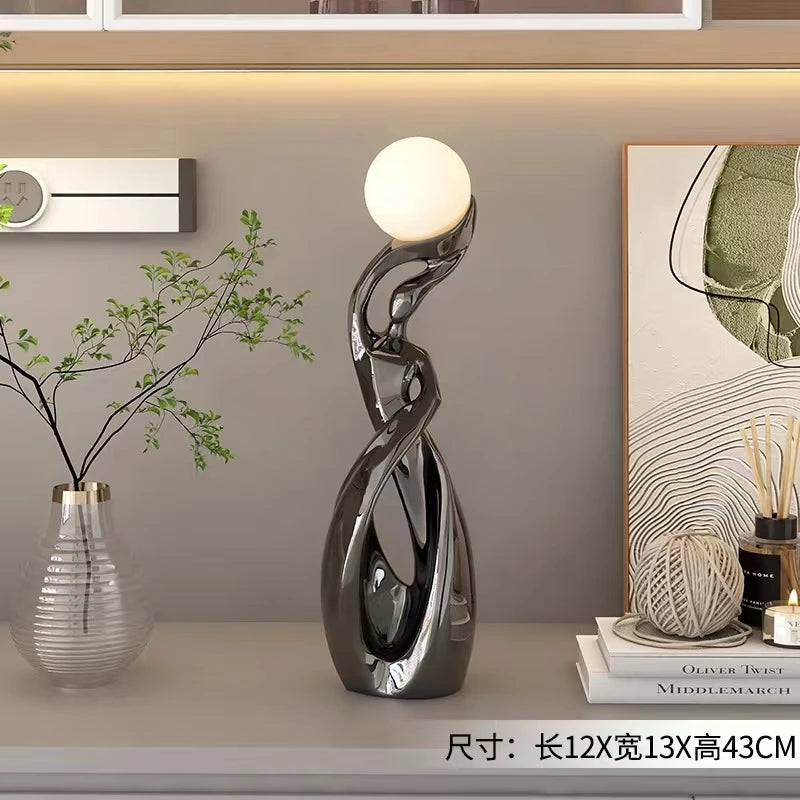 ✨Modern Absztrakt Luminózus Szobor – Nagyméretű Dekoráció Nappaliba, Előszobába, Irodába✨