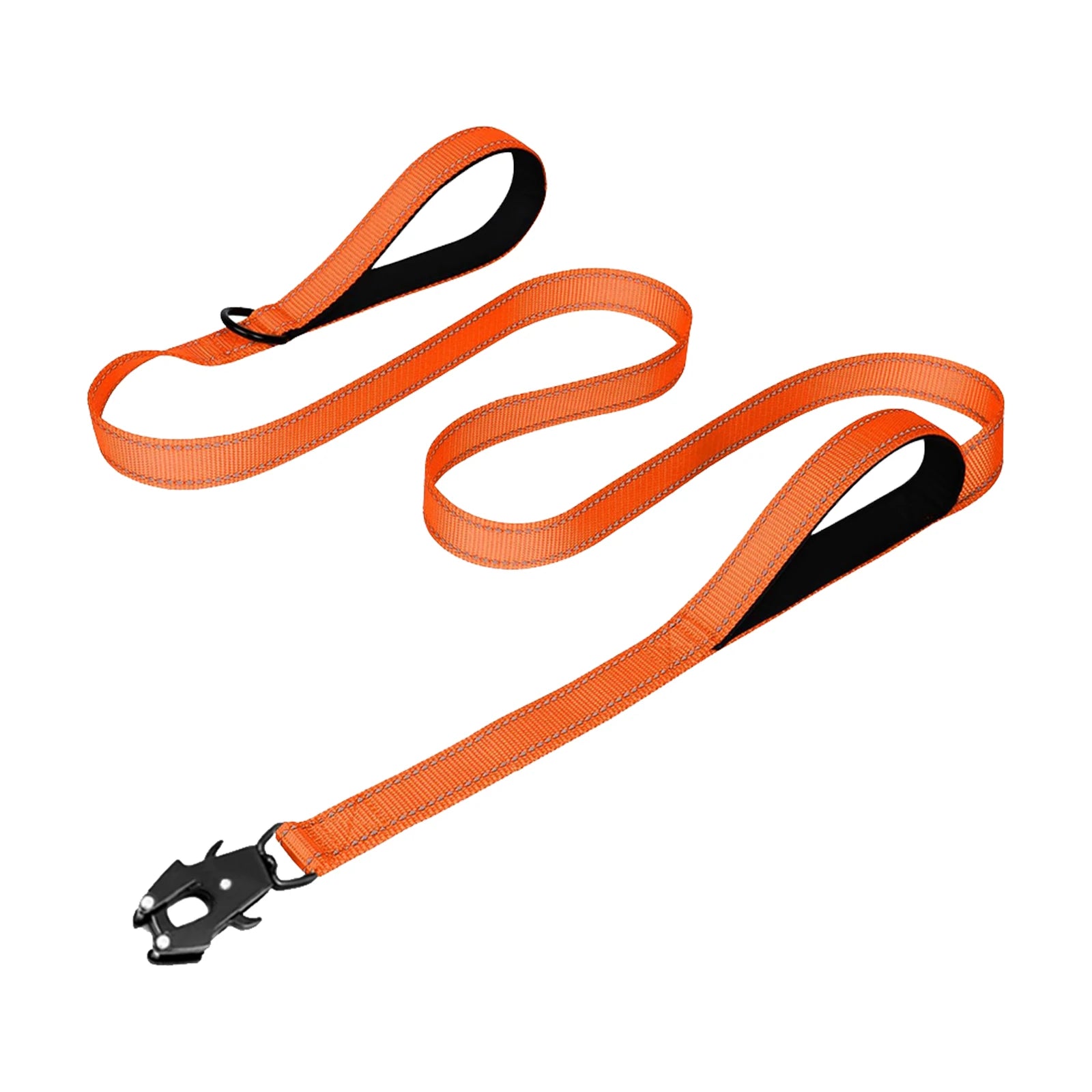 Heavy Duty Reflective Dog Leash – Nylon Lead with Dual Padded Handles for Strong Dogs