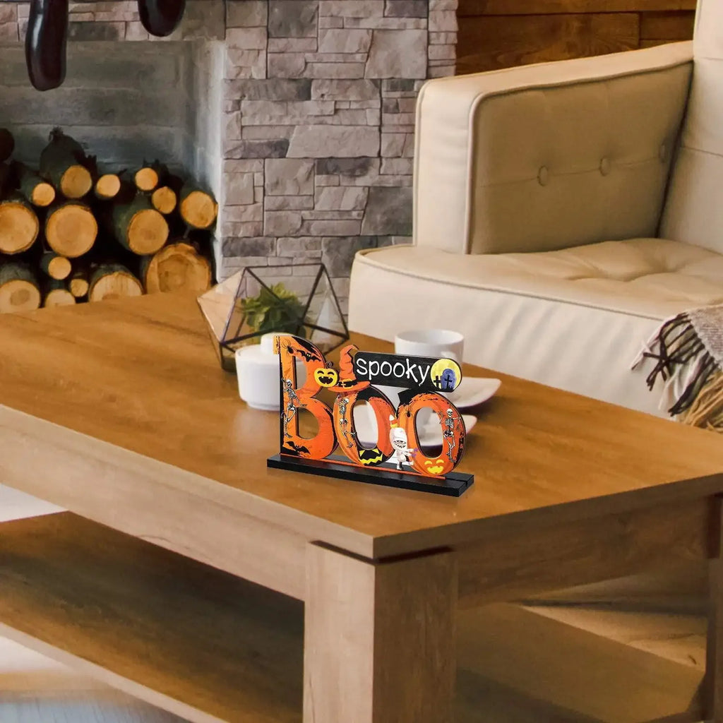 🎃 Kreatív Halloween Fa Dekoráció – Asztali Dísz Készlet (Happy Halloween)🎃